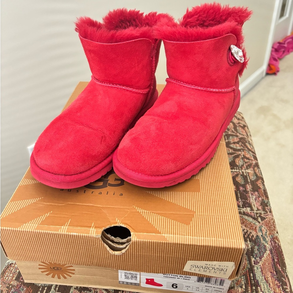 Mini Bailey Button Bling Ugg Boots - image 1
